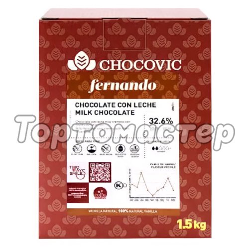 Шоколад "Fernando" Chocovic Молочный 32,6 % 1 кг 