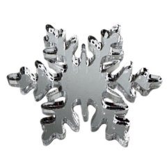Набор топперов декоративных Снежинка Серебро 3,5х3,5 см 5 шт ТСК157