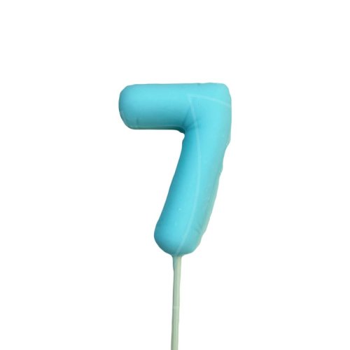 Фигурка из шоколадной глазури "Воздушный шарик голубой цифра 7" ФГ174(голубой7)	
