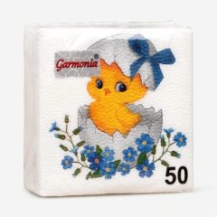 Салфетки бумажные "Цыплёнок" 24х24 см 50 шт 4843810