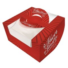 Коробка для бенто-торта "С Новым Годом! 2024" 14х14х8 см 5 шт ТИ-00199, ТИ-199