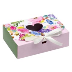 Коробка для сладостей с окошком Райский сад 16,5х11,5х5 см ку-278