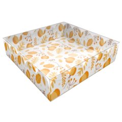 Коробка для сладостей двухсторонняя "Осенний презент" 15х15х3 см 