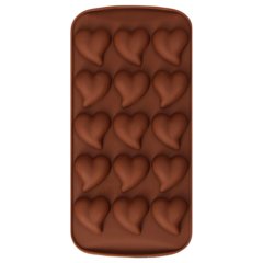 Форма силиконовая для шоколада "Сердце с хвостиком" 15 шт 2854631