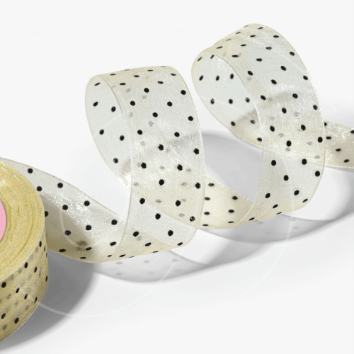 Лента для декора и упаковки капроновая "Горох" 2,5 см 23 м 5232082